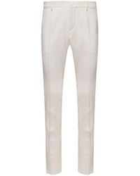 Dolce & Gabbana - Slim Pants With Covered Button - Lyst
