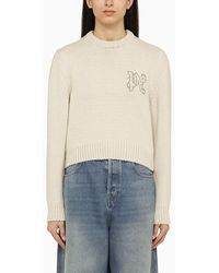 Palm Angels - Wool Blend Sweater With Logo - Lyst