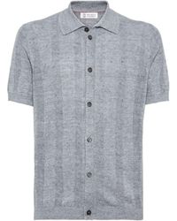 Brunello Cucinelli - Button-up Polo Shirt - Lyst