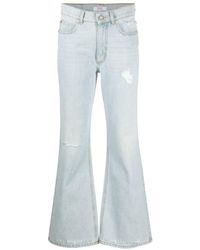 ERL - Distressed-denim Bootcut Jeans - Lyst