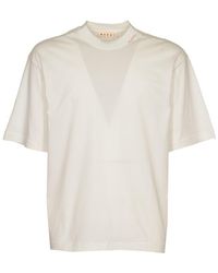 Marni - Round Neck Cropped T-Shirt - Lyst