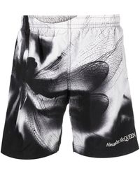 Alexander McQueen - Dragonfly Print Swim Shorts - Lyst