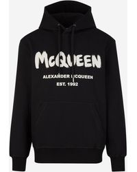 Alexander McQueen - Printed Hood Sweatshirt - Lyst
