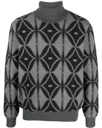 Etro - Turtleneck Sweater With Inlay Motif - Lyst
