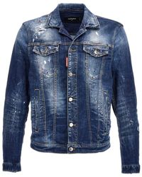 DSquared² Stapled Dan Jeans Jacket Clothing in Blue for Men | Lyst