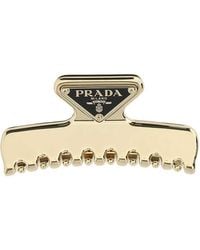 Prada - Metal Plexiglass Hair Barrette - Lyst