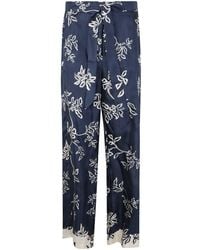Max Mara - Cinzia Silk Twill Printed Trousers - Lyst