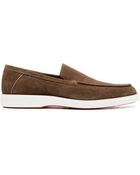 Santoni Flat Shoes Brown