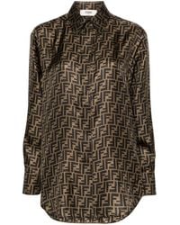 Fendi - Ff Silk Shirt - Lyst