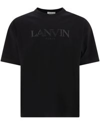 Lanvin - T-shirt With Embroidered Logo - Lyst