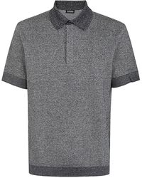 Zegna - Cotton Linen And Silk Polo Shirt Clothing - Lyst