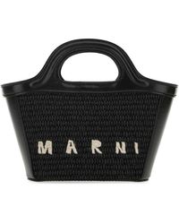 Marni - Raffia And Leather Tropiacalia Micro Satchel Bag - Lyst