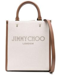 Jimmy Choo - Avenue Tote N/s Canvas And Leather Tote Bag - Lyst