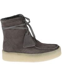 Clarks - Wallabee Cup Hi Suede Boots - Lyst