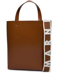 Marni - Small 'museum' Brown Leather Bag - Lyst