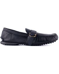 Alexander Hotto - Navy Blue Leather Strap Loafer - Lyst