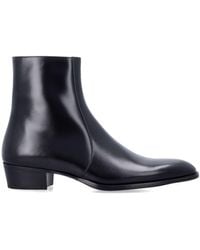 Saint Laurent - Roman Leather Ankle Boots - Lyst