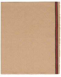 Gucci - Cotton-Silk Blend Scarf With Fringed Edges - Lyst