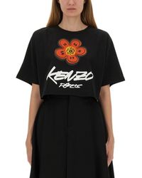KENZO - Cropped T-Shirt "Futura" - Lyst