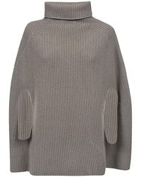Sa Su Phi - Ribbed Wool High Neck Cape - Lyst