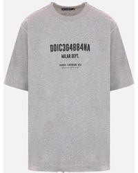 Dolce & Gabbana - Oversized T-Shirt With Logo Print - Lyst