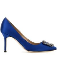 Manolo Blahnik - Satin Hangisi Pumps - Lyst