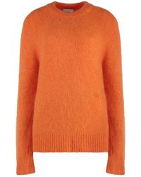 Ganni - Wool-Blend Crew-Neck Sweater - Lyst