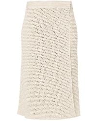 Bottega Veneta - Crochet Cotton Midi Skirt - Lyst