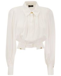 Elisabetta Franchi - Cropped Shirt - Lyst