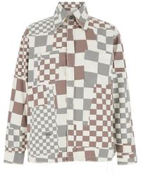 ERL - Jacket With Asymmetric Check Motif - Lyst
