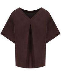 Max Mara - Beachwear Lauto Brown T-shirt - Lyst