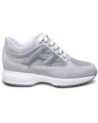 Hogan - Grey Suede Blend Sneakers - Lyst