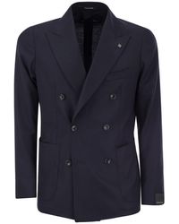 Tagliatore - Double-breasted Cashmere Jacket - Lyst