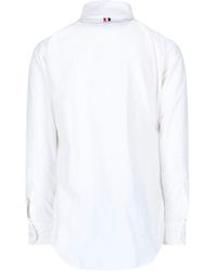 Thom Browne - Button-Down Collar Cotton Shirt - Lyst