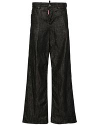 DSquared² - Traveller Wide-leg Jeans In Medium-rise Stretch Cotton - Lyst