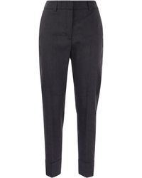 Peserico - Wool And Linen Trousers - Lyst