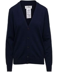 Maison Margiela - Oversized Cardigan With Buttons - Lyst