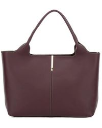 Tod's - Medium-Small Leather Shopping Bags - Lyst