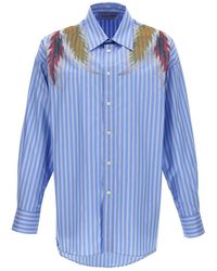 Bluemarble - 'Rhinestoned Stardust Stripe' Shirt - Lyst