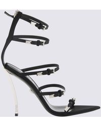 Versace - Leather Pin-Point Sandals - Lyst