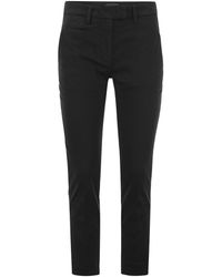 Dondup - Perfect - Slim Fit Pants In Modal And Cotton - Lyst
