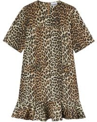 Ganni - Organic Cotton Mini Dress - Lyst