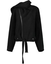 Rick Owens - Concordia Cropped Scarf Flight Jacket Clothing - Lyst