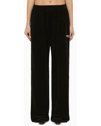Balenciaga - Chenille Sports Trousers With Logo - Lyst