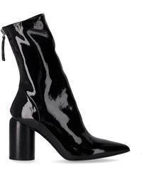 Halmanera - Roxy Black Heeled Ankle Boot - Lyst