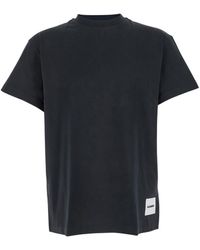 Jil Sander - Set Of Three Crewneck T-Shirts With Logo Patch On The Front - Lyst