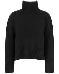 Pinko - Turtleneck Sweater With Back Logo - Lyst