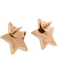 Versace - Gold-colored Star Earrings With Medusa In Metal Woman - Lyst