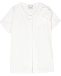 Alysi - T-Shirt With Flower - Lyst