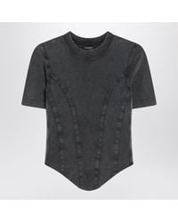 Balenciaga - Washed Corset-Style T-Shirt - Lyst